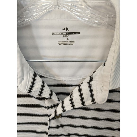 Grand Slam men's Striped Golf Polo Shirt Size M - Picture 2 of 9